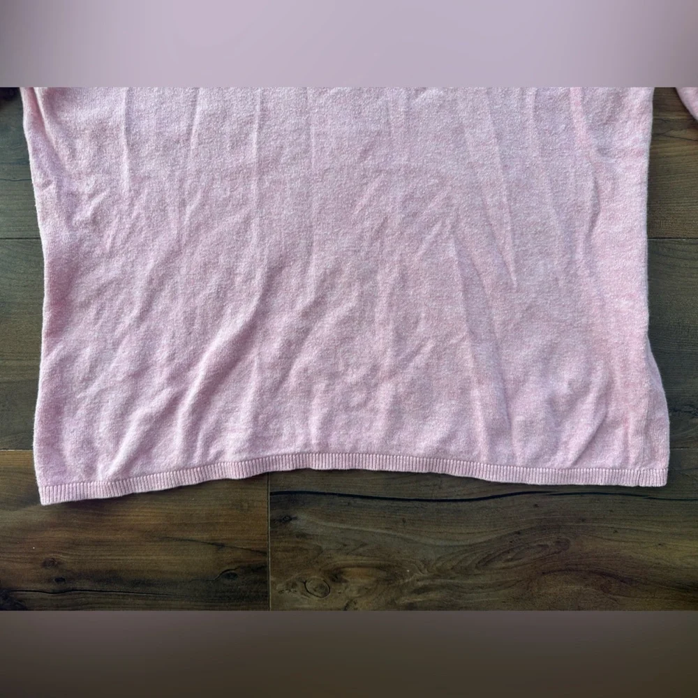 Audrey Talbott Cashmere Blend Sweater M Pink V Neck Preppy Soft